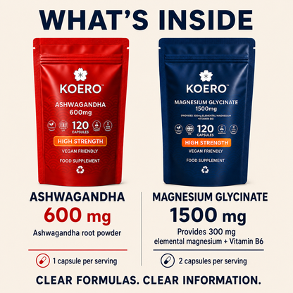 KOERO Ashwagandha + Magnesium Glycinate bundle