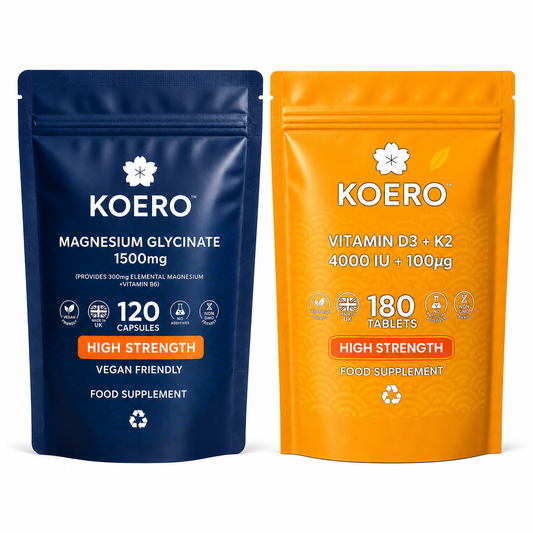 KOERO Magnesium Glycinate + Vitamin D3 & K2 bundle