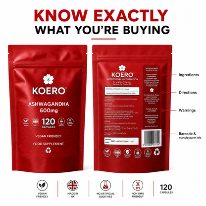 KOERO Ashwagandha Root simple once-daily capsule routine