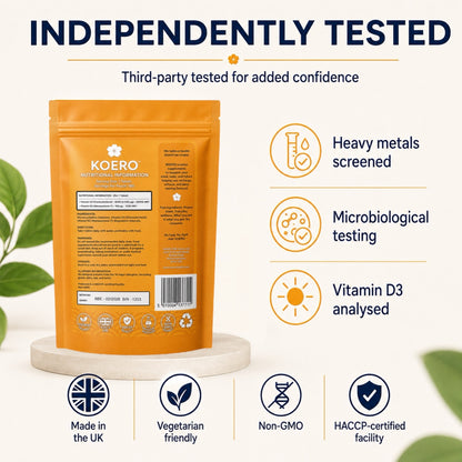 KOERO Vitamin D3 + K2 once-daily supplement routine