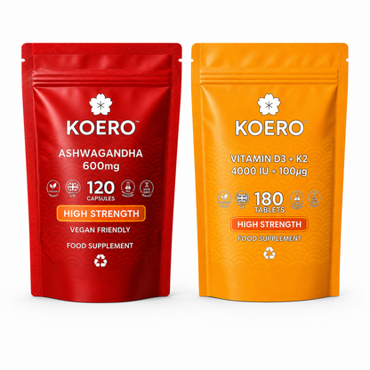 KOERO Ashwagandha + Vitamin D3 & K2 bundle