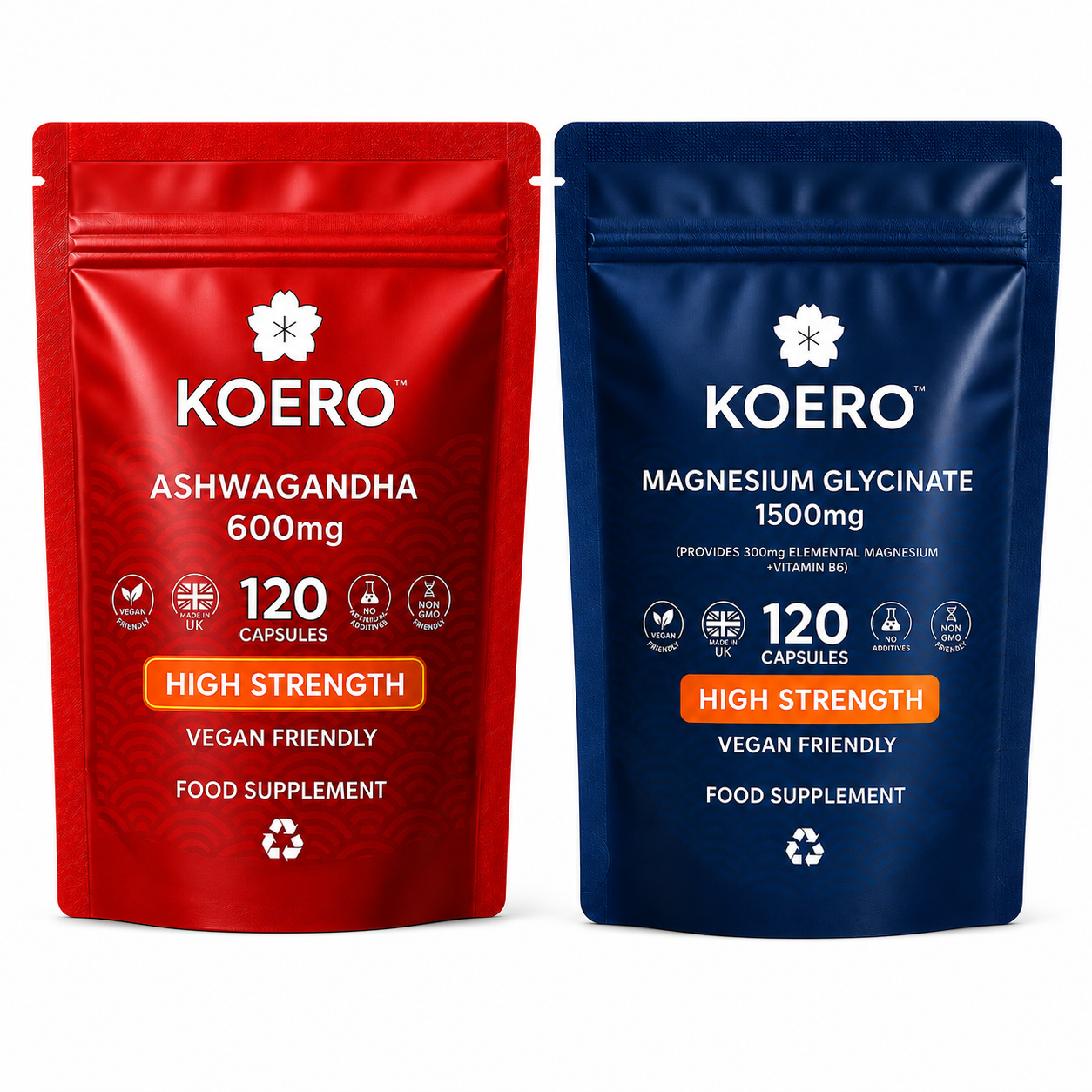 KOERO Ashwagandha + Magnesium Glycinate bundle